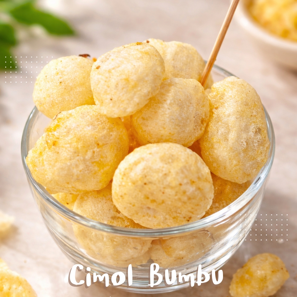 Cimol bumbu pedas asin